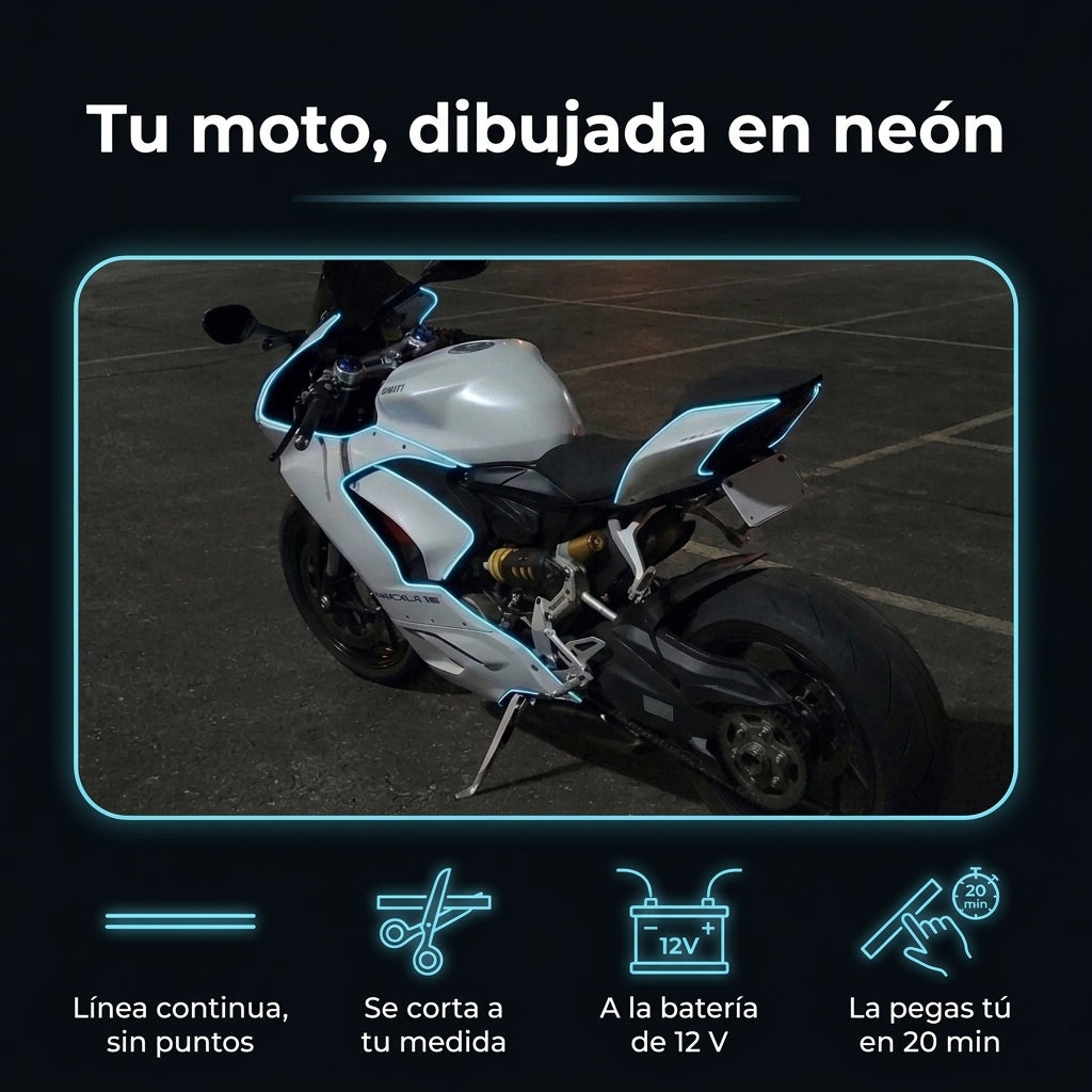 Kit de neón para tu moto